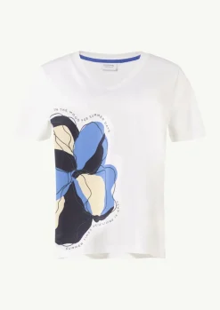 T-Shirt aus Jersey mit Front- und Rückenprint-Comma Clearance