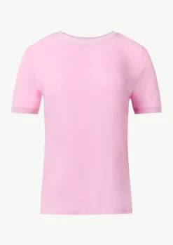 T-Shirt aus Materialmix mit Rippblende-Comma Fashion