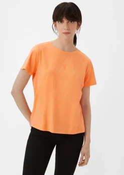 T-Shirt aus Modalmix mit Print-Detail-Comma Discount
