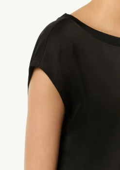 T-Shirt im Fabricmix mit U-Boot-Ausschnitt-Comma Clearance