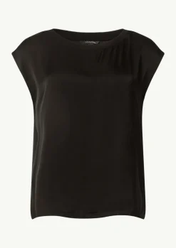 T-Shirt im Fabricmix mit U-Boot-Ausschnitt-Comma Clearance