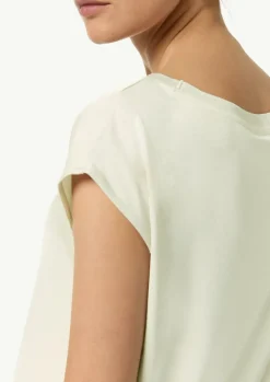 T-Shirt im Fabricmix mit U-Boot-Ausschnitt-Comma Outlet