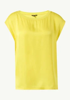 T-Shirt im Fabricmix mit U-Boot-Ausschnitt-Comma Best