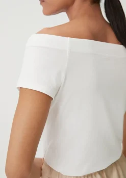 T-Shirt im Off shoulder-Look-Comma Clearance