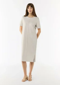 T-Shirt-Kleid mit seitlich geschlitztem Saum-Comma Hot