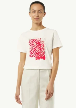 T-Shirt mit Blumenapplikation-Comma Hot