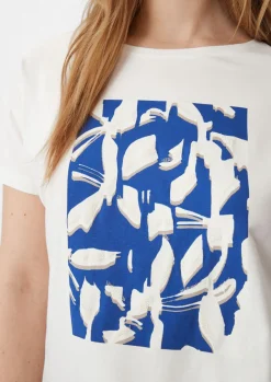 T-Shirt mit Front-Print-Comma Sale