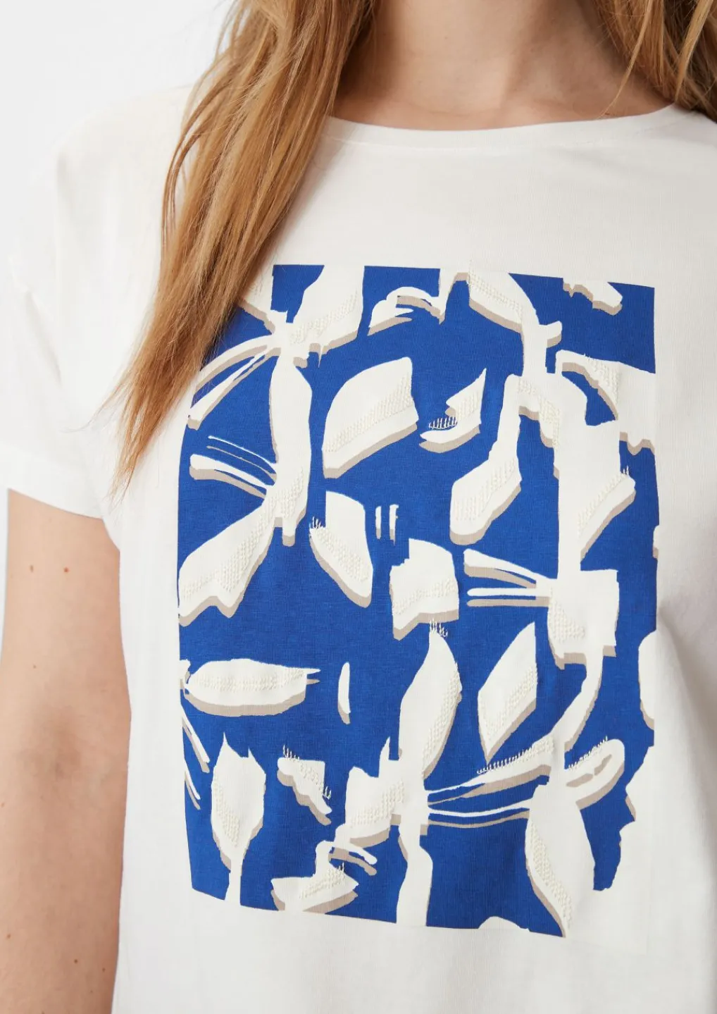 T-Shirt mit Front-Print-Comma Sale