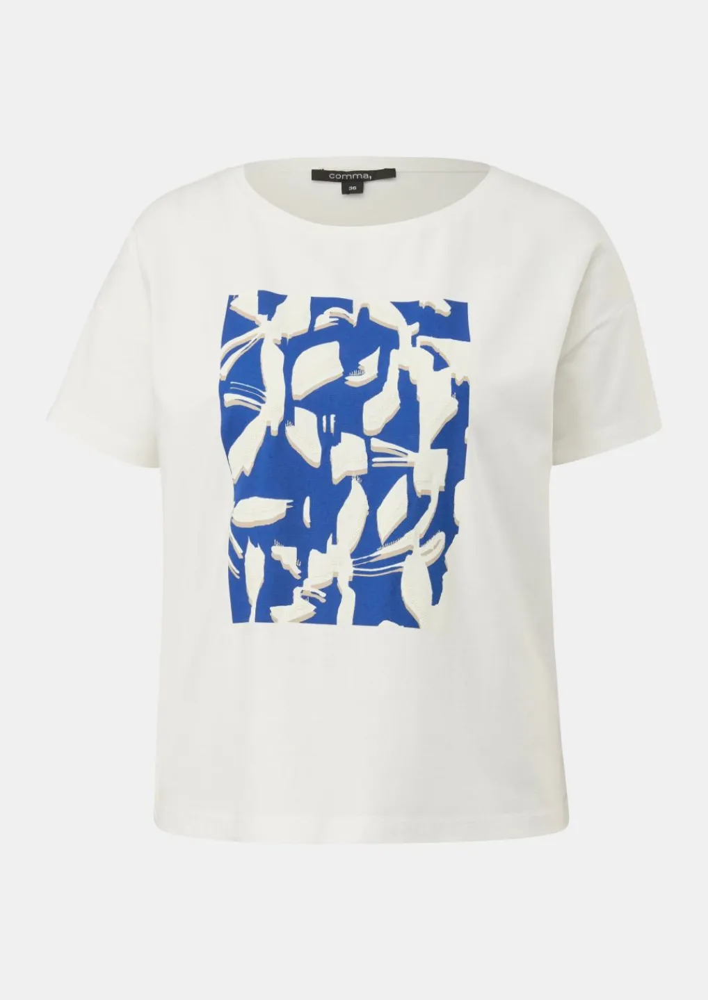 T-Shirt mit Front-Print-Comma Sale