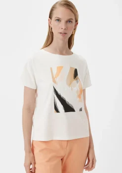 T-Shirt mit Front-Print-Comma Online