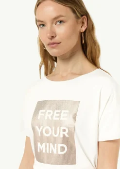 T-Shirt mit Frontprint im Boxy Cut-Comma Clearance