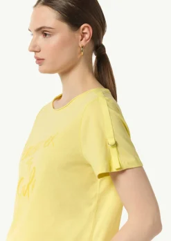 T-Shirt mit Logo-Tape auf den Schultern-Comma New