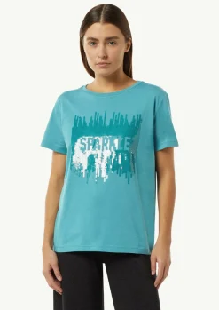 T-Shirt mit Pailletten-Artwork-Comma Discount