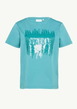 T-Shirt mit Pailletten-Artwork-Comma Discount