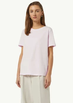 T-Shirt mit Rundhals-Ausschnitt und Front-Print-Comma Online