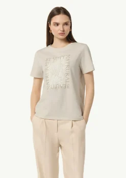 T-Shirt mit Statement-Print-Comma Discount