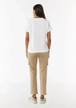 T-Shirt mit Stickerei-Detail-Comma Online