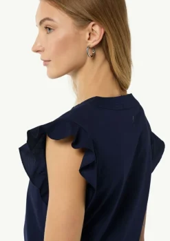 T-Shirt mit Volantärmel-Comma Sale