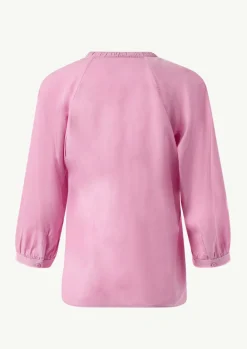 Tunikabluse aus Lyocell mit Logo-Knöpfen-Comma Fashion