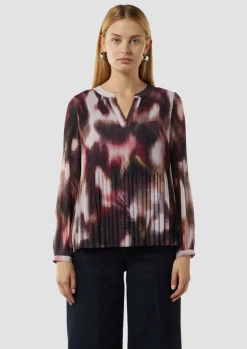 Tunika-Bluse aus plissiertem Chiffon-Comma Best