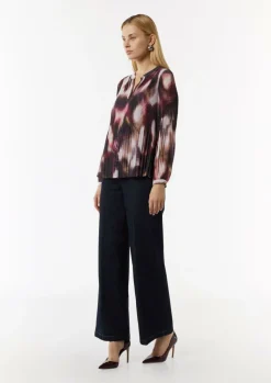 Tunika-Bluse aus plissiertem Chiffon-Comma Best