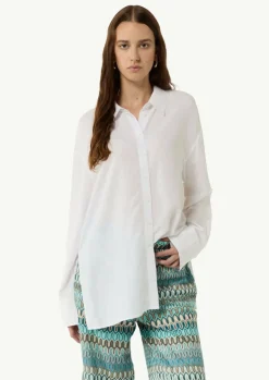 Tunika-Bluse aus Viskose-Leinen-Mix-Comma Sale