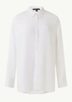 Tunika-Bluse aus Viskose-Leinen-Mix-Comma Sale