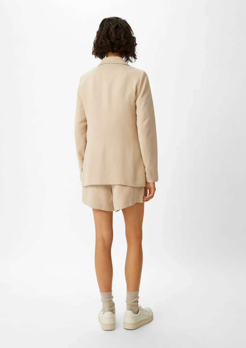 Twill-Blazer mit Logo-Detail-Comma Online