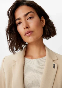 Twill-Blazer mit Logo-Detail-Comma Online