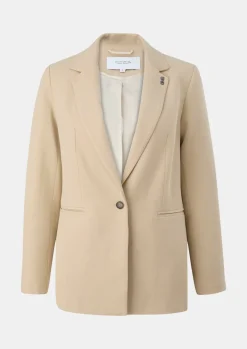 Twill-Blazer mit Logo-Detail-Comma Online