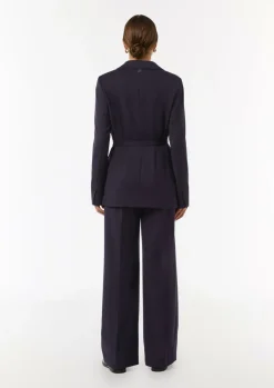 Twill-Blazer mit schmalem Gürtel-Comma Sale