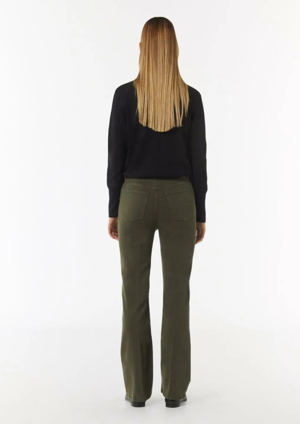 Twill-Hose mit Flared Leg-Comma Outlet
