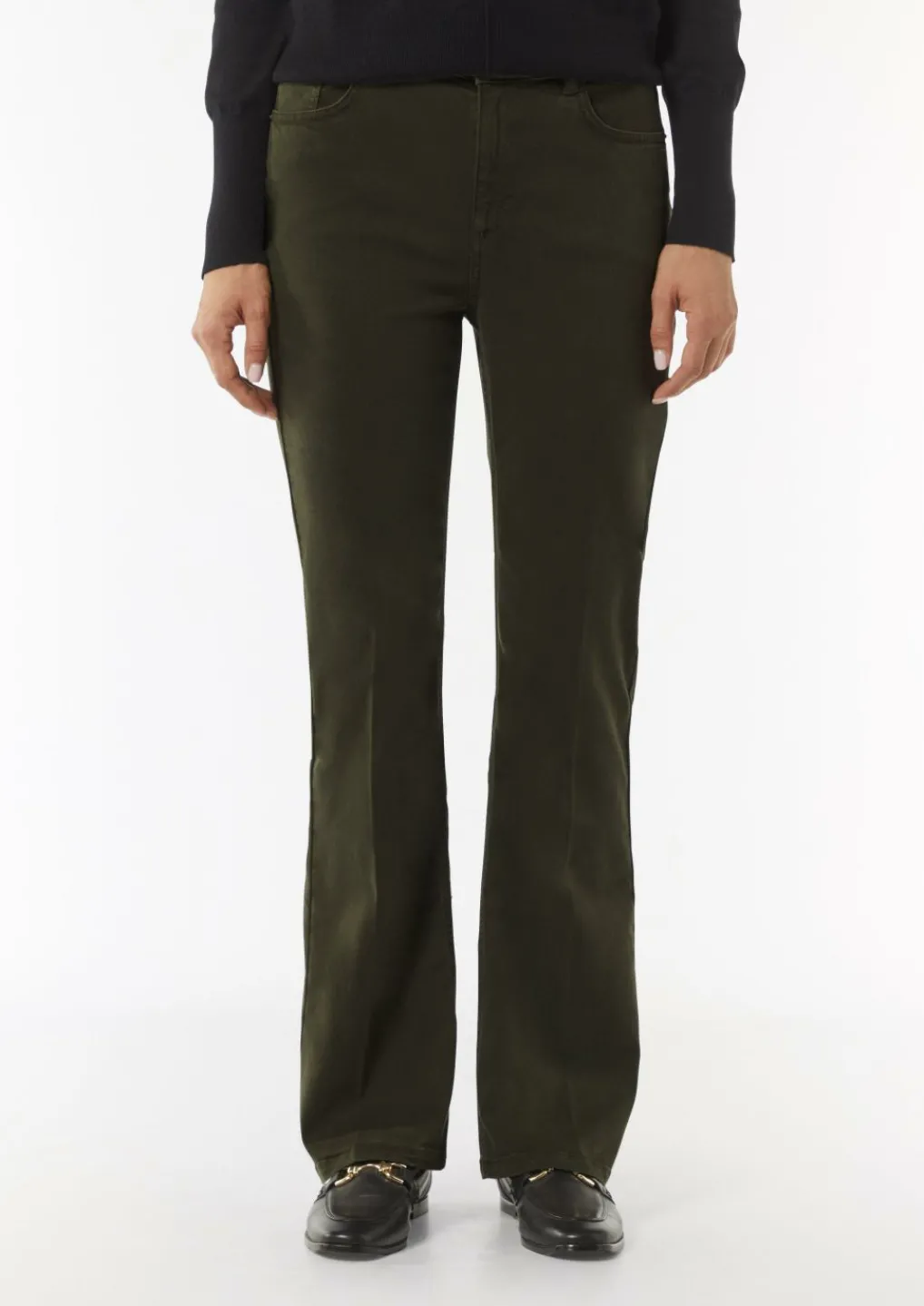 Twill-Hose mit Flared Leg-Comma Outlet