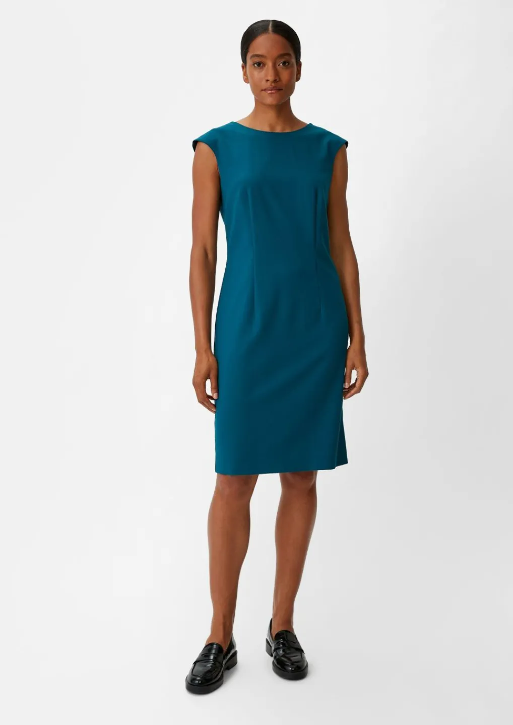 Twill-Kleid aus Viskosemix-Comma Discount