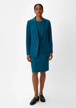 Twill-Kleid aus Viskosemix-Comma Discount