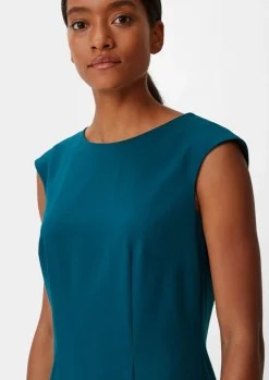Twill-Kleid aus Viskosemix-Comma Discount