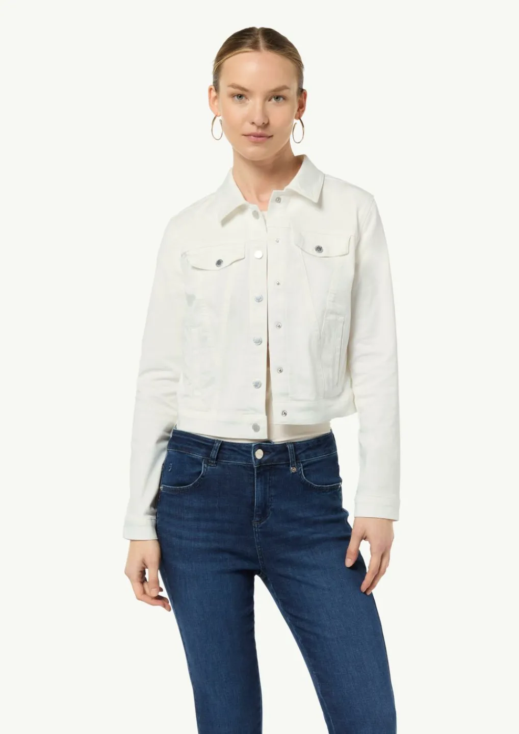 Verkürzte Jeansjacke aus Baumwollmix-Comma Hot