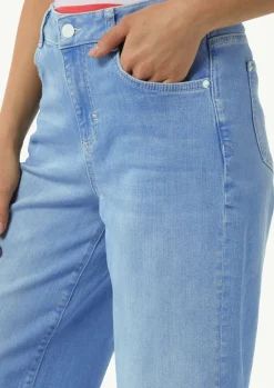 Verkürzte Jeans mit Wide Leg und ausgefranstem Saum-Comma Clearance