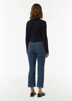 Verkürzte Rippstrickjacke im Slim Fit-Comma Hot