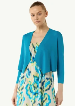Verkürzte Strickjacke aus Viskosemix-Comma Best