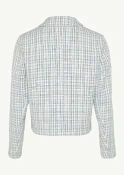 Verkürzte Tweed-Jacke mit aufgesetzten Taschen-Comma New