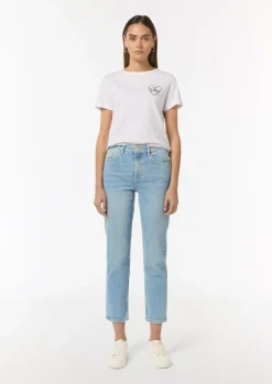 Verwaschene Jeans mit Straight Leg-Comma Outlet