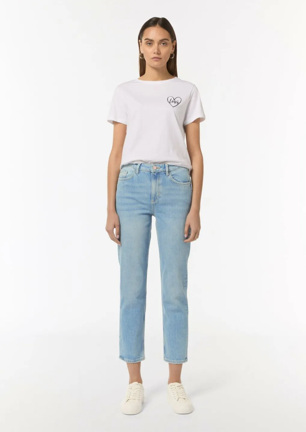 Verwaschene Jeans mit Straight Leg-Comma Outlet