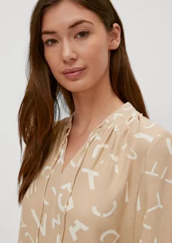 Viskosebluse mit Allover-Muster-Comma Best