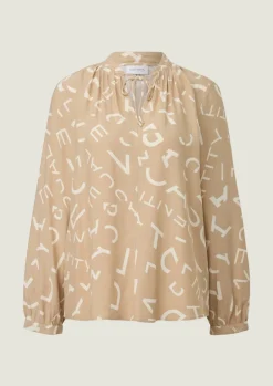 Viskosebluse mit Allover-Muster-Comma Best