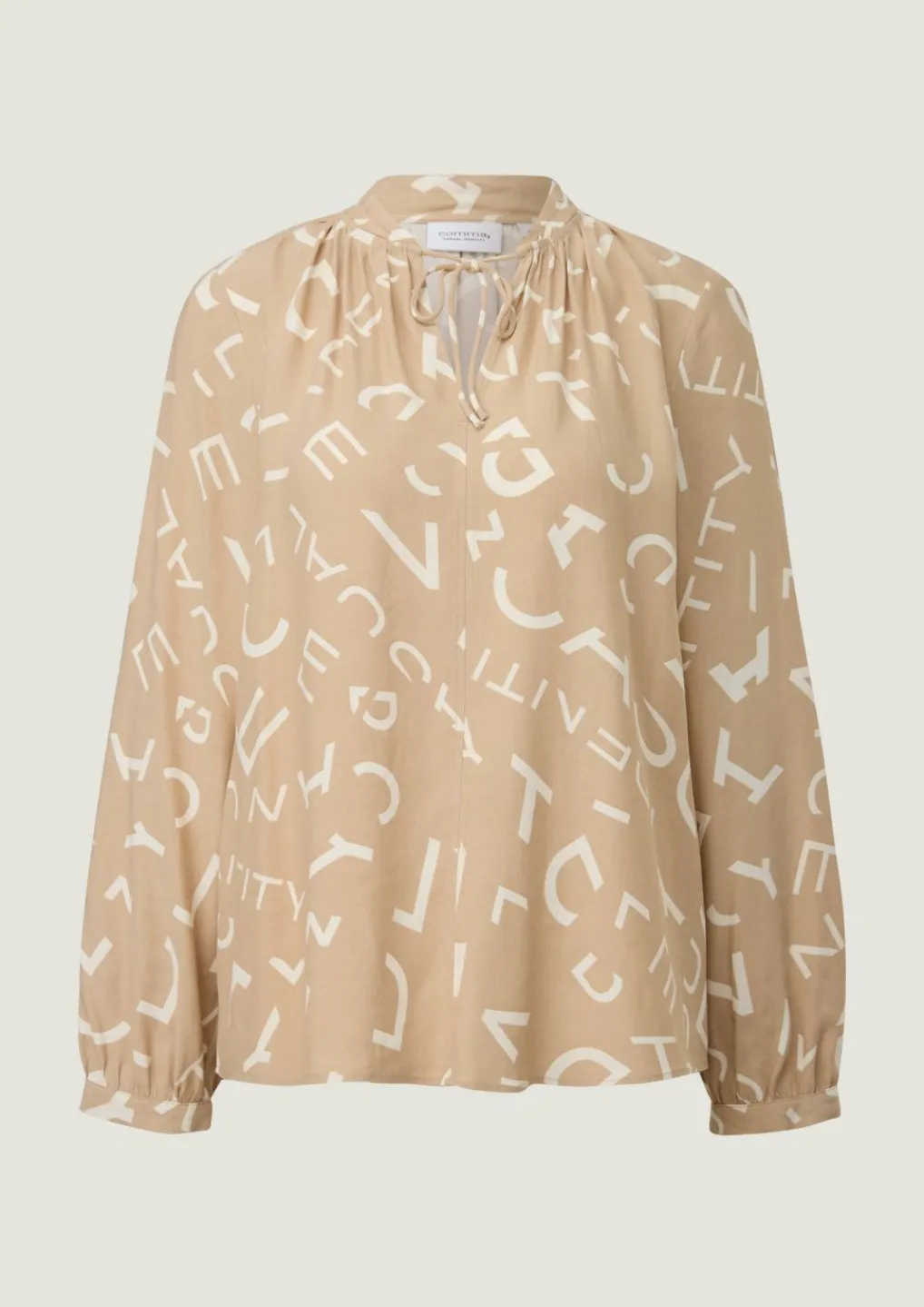 Viskosebluse mit Allover-Muster-Comma Best