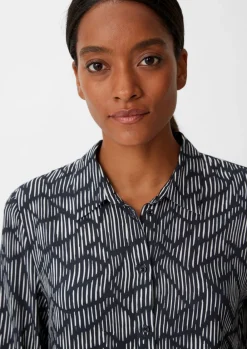 Viskosebluse mit Allover-Print-Comma Discount