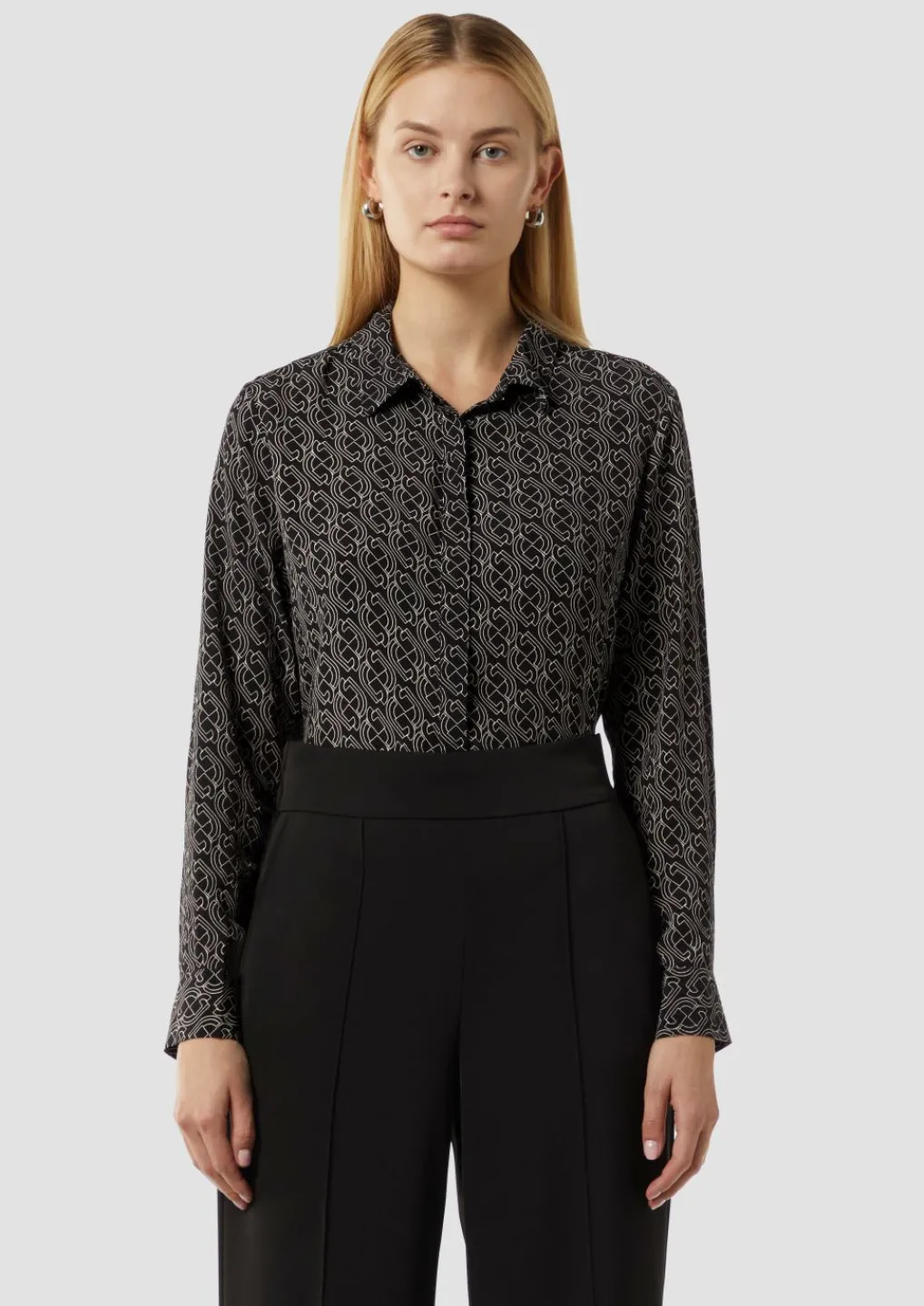 Viskose-Bluse mit All-over-Print-Comma New