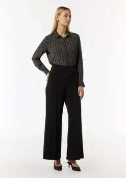 Viskose-Bluse mit All-over-Print-Comma New
