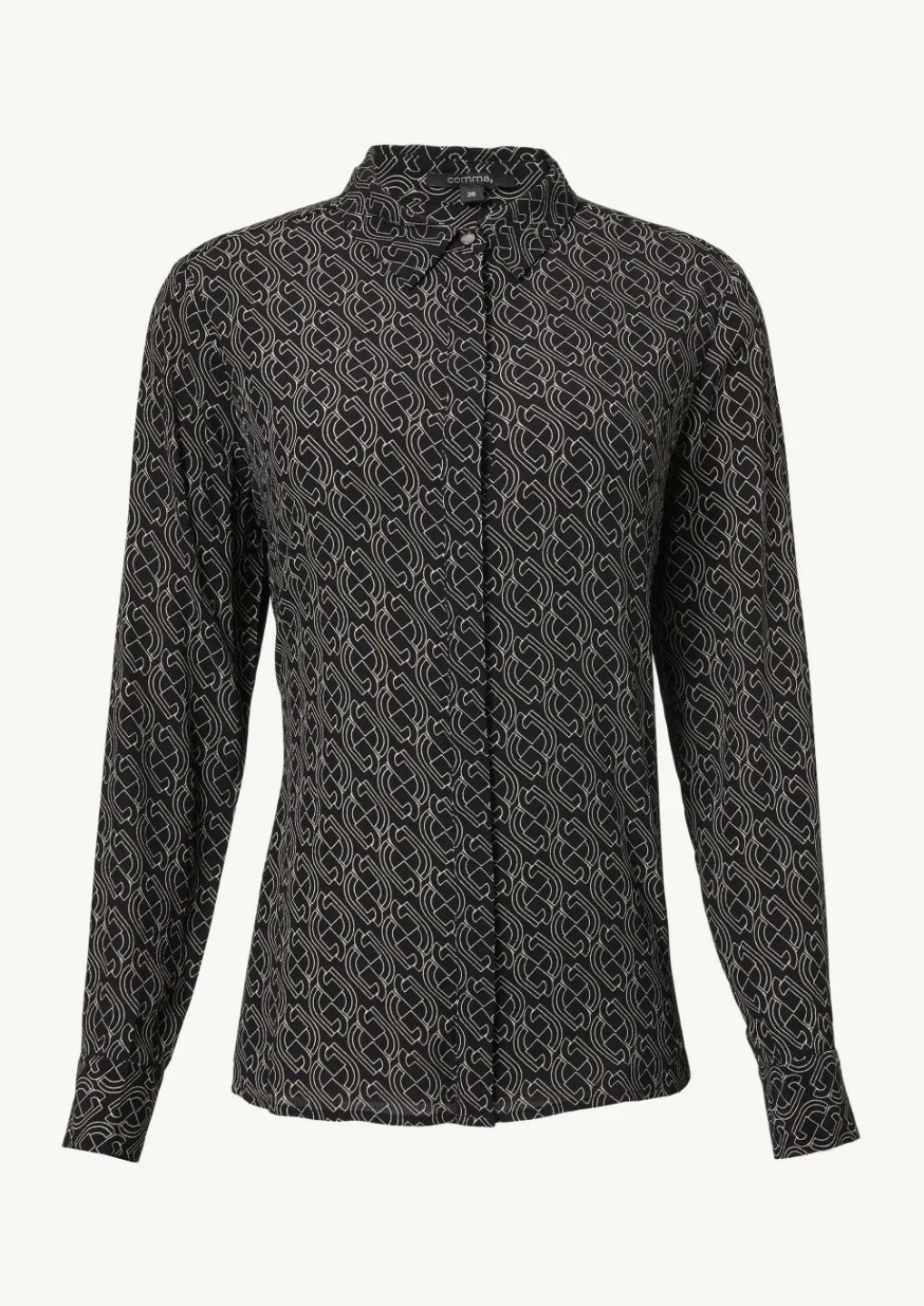 Viskose-Bluse mit All-over-Print-Comma New